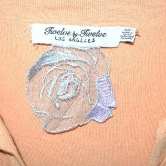 Twelve By Twelve Light Orange Long‎ Cardigan S - Picture 7 of 8